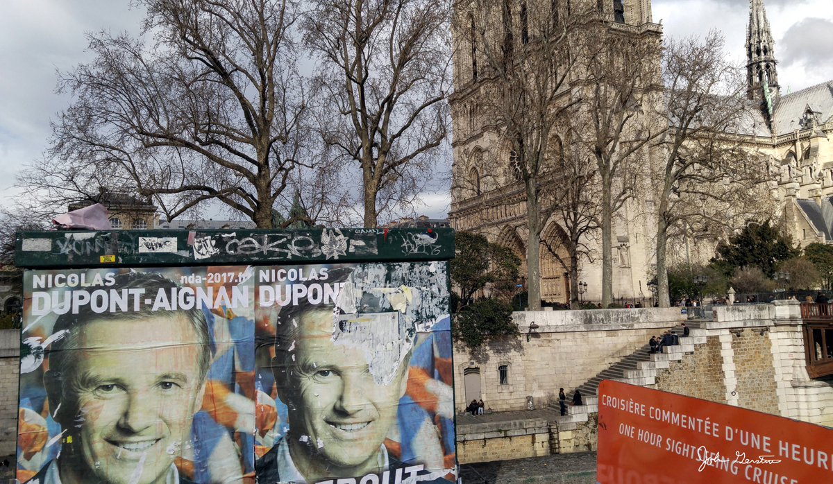 Paris Political Scene by Notre Dame Cathredral copy1200