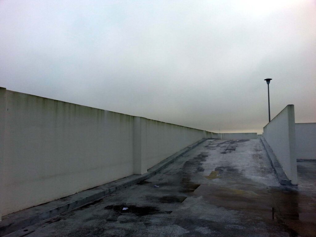 Driveway rising to horizon